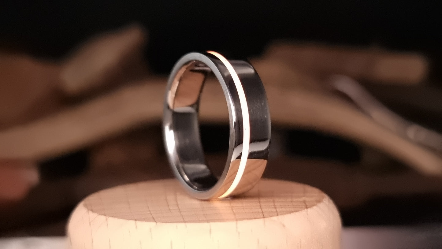 Lumo in Sunset UV Glow Stainless Steel Ring image 2