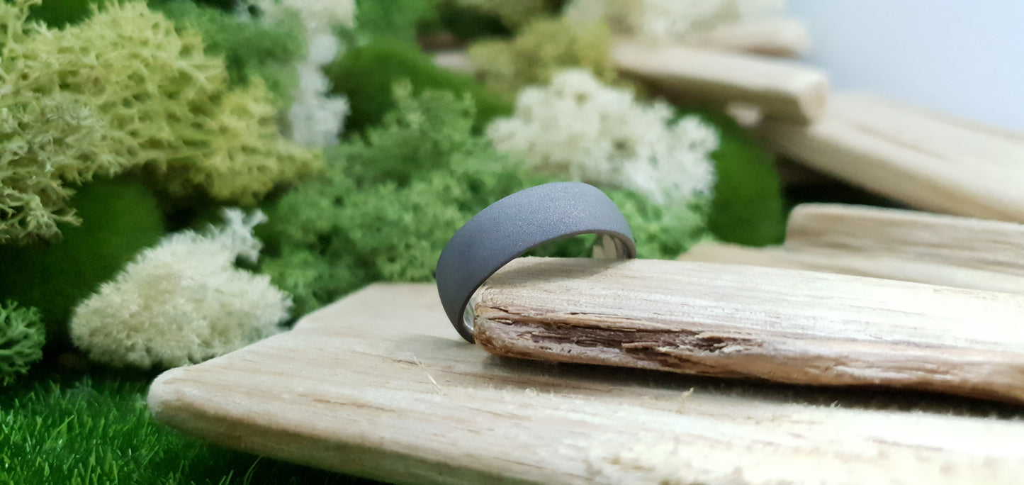 Titanium Blasted Court Shape Ring image 5