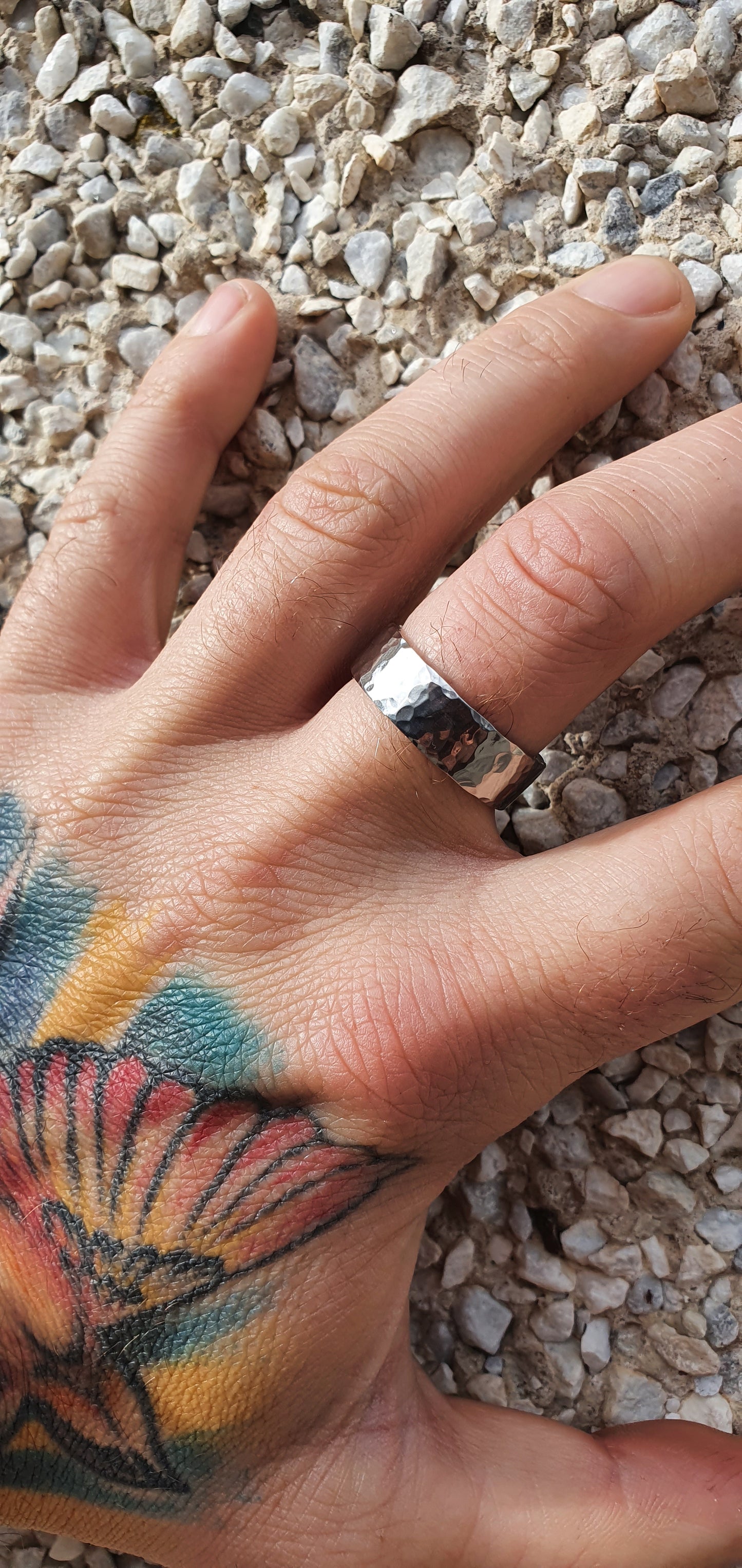 Deveron Hammered Stainless Steel Ring image 11