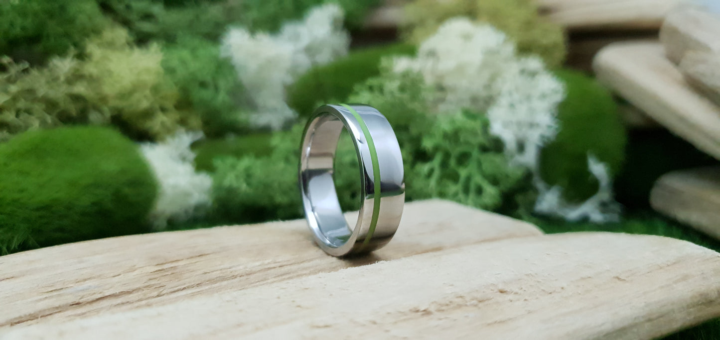 Lumo in Zing UV Glow Stainless Steel Ring image 5