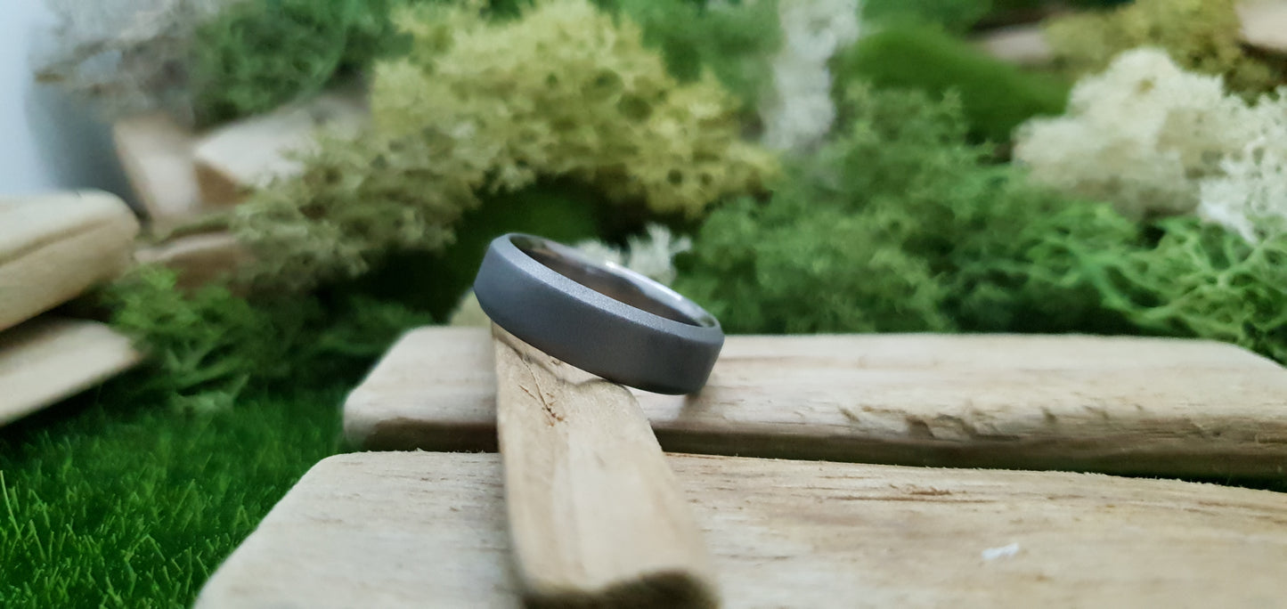 Titanium Blasted Bevel Shape Ring image 6