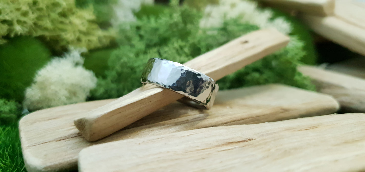 Deveron Hammered Stainless Steel Ring image 6