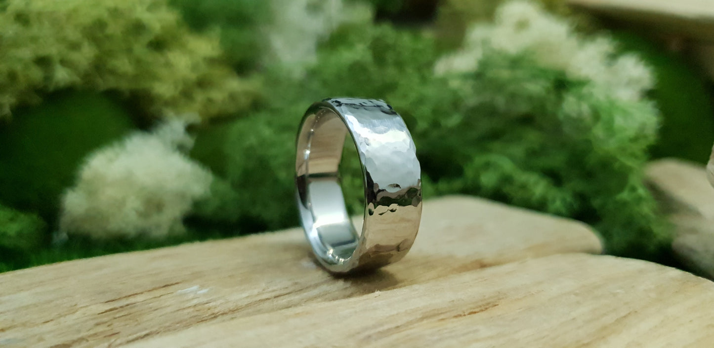 Deveron Hammered Stainless Steel Ring image 5