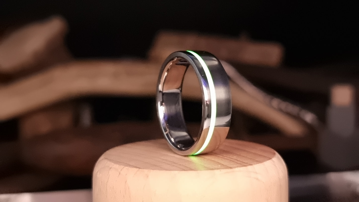 Lumo in Zing UV Glow Stainless Steel Ring image 2