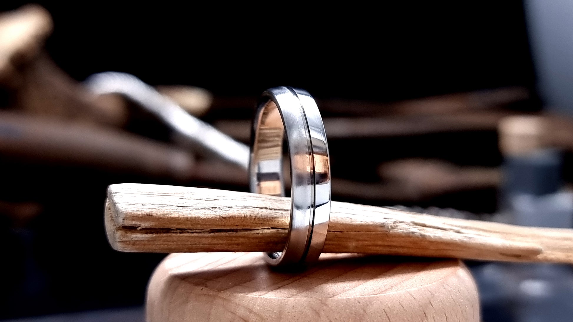 Ness Half and Half Stainless Steel Ring image 3