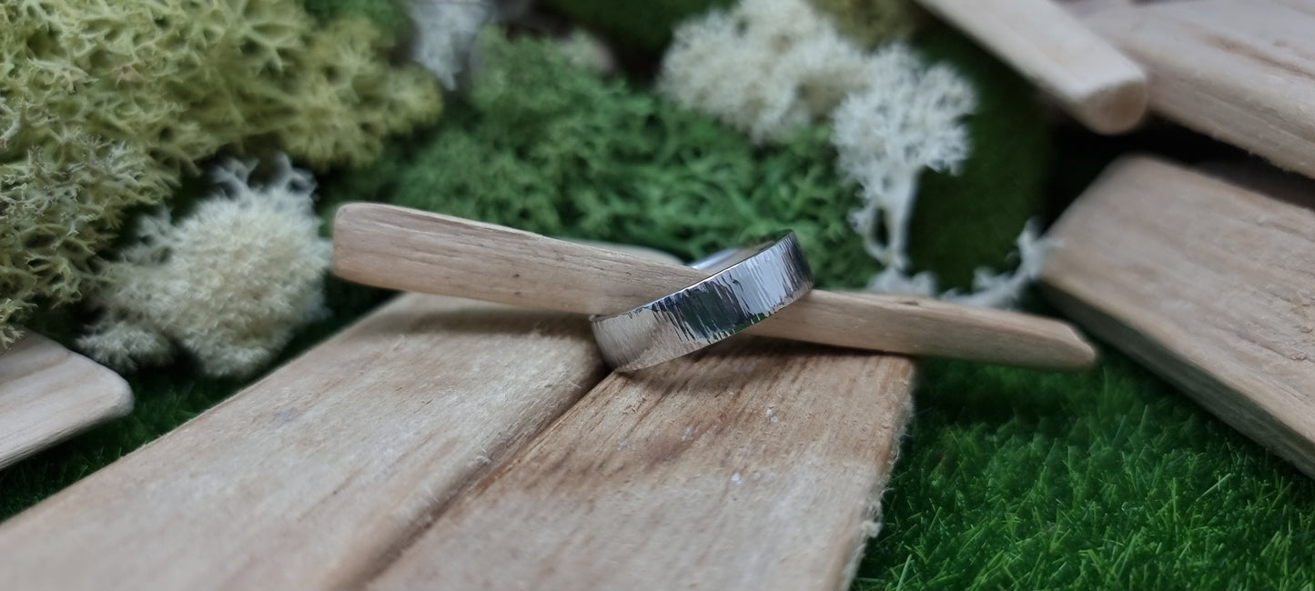 Annat Hammered Stainless Steel Ring image 11