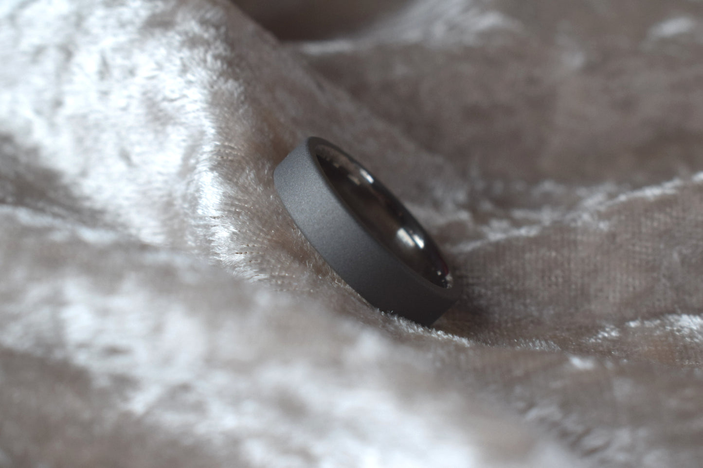 Stainless Steel Blasted Finish Flat Ring image 0