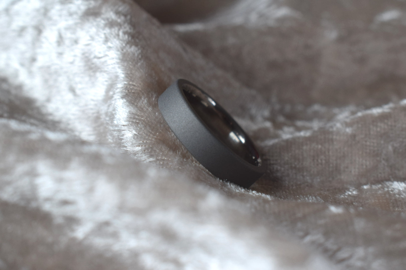 Stainless Steel Blasted Finish Flat Ring image 0