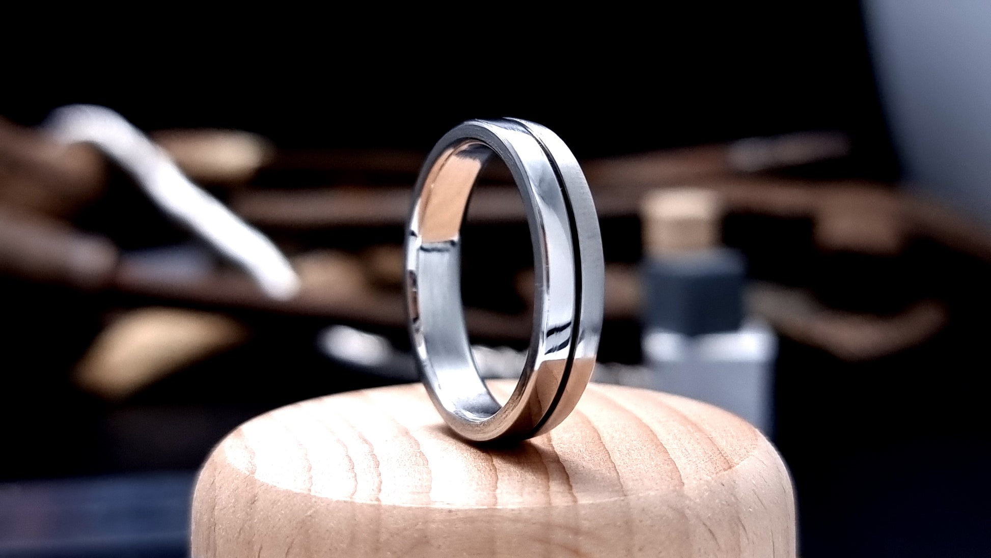 Ness Half and Half Stainless Steel Ring image 1