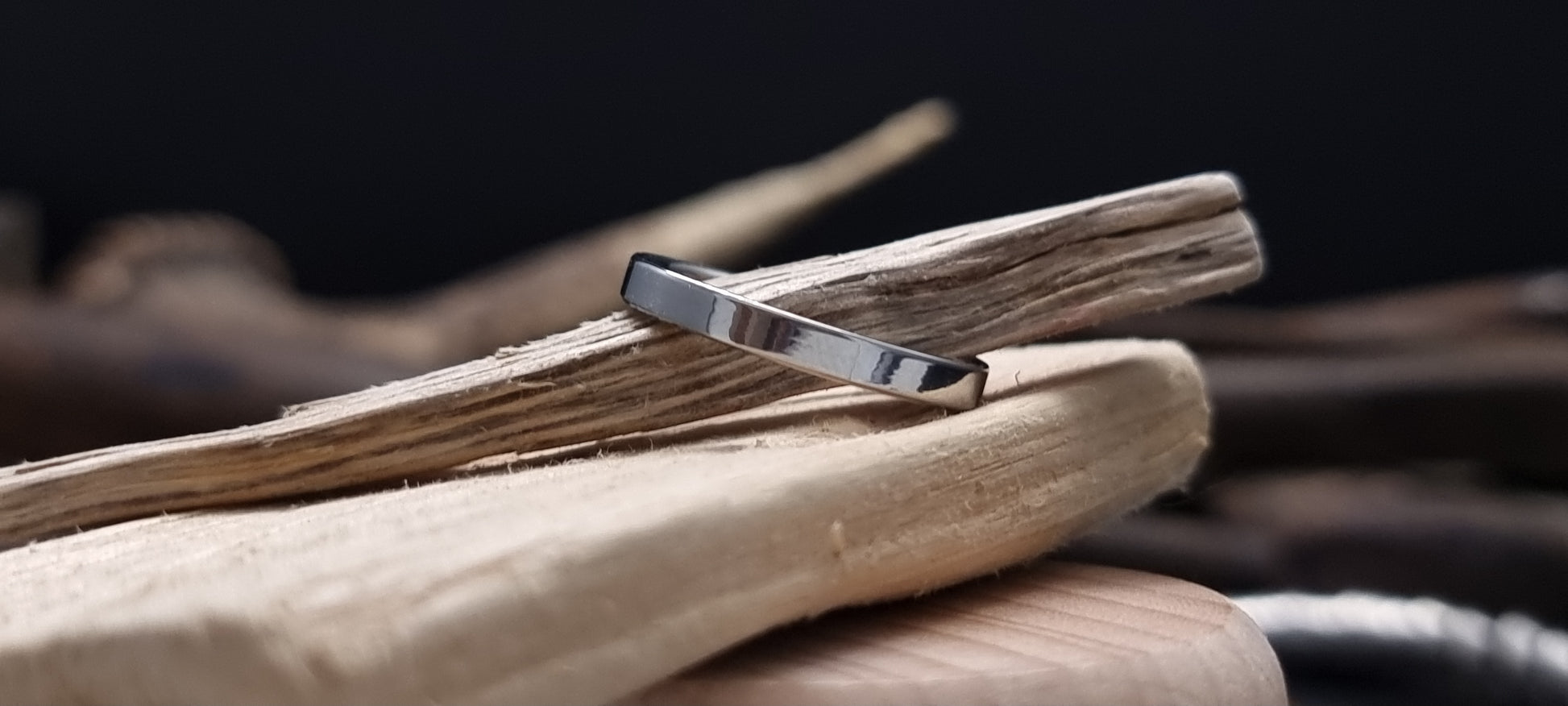 Slim Stainless Steel Polished Flat Shape Ring image 5