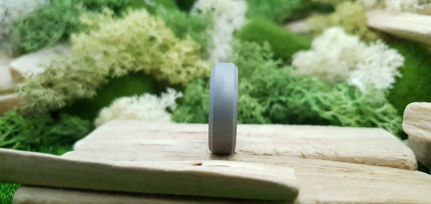 Titanium Blasted Bevel Shape Ring image 5