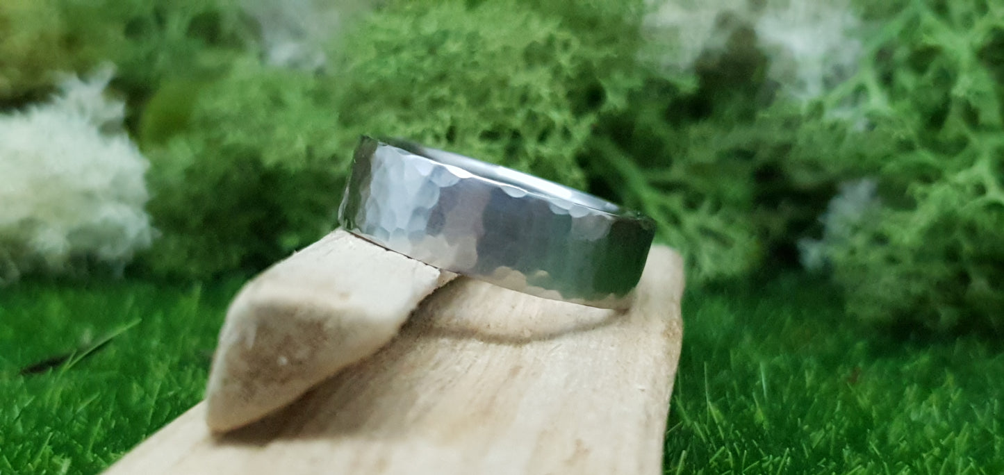 Deveron Hammered Stainless Steel Ring image 8