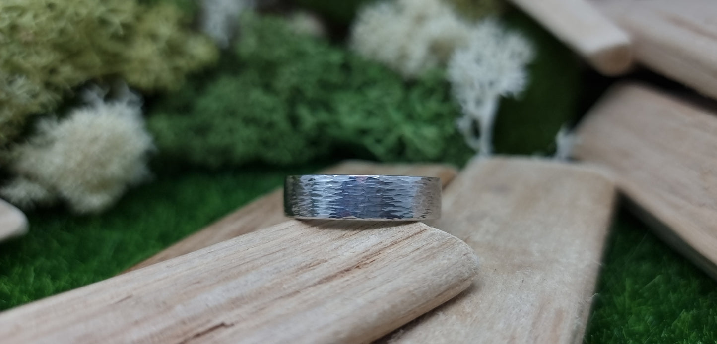 Torridon Hammered Stainless Steel Ring image 8