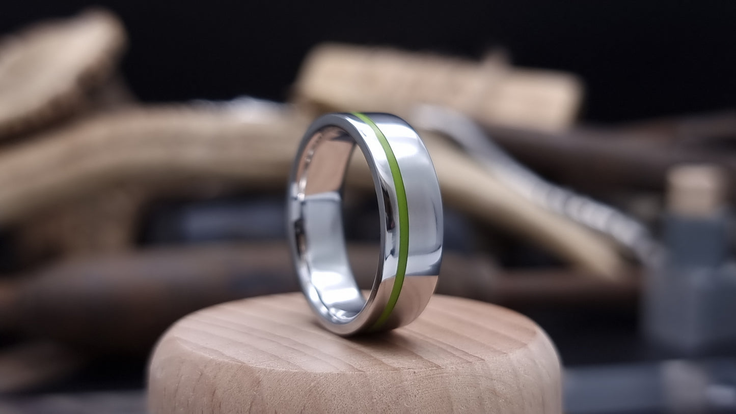 Lumo in Zing UV Glow Stainless Steel Ring image 0