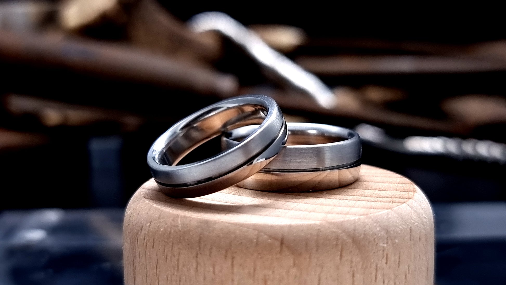 Ness Half and Half Stainless Steel Ring image 5