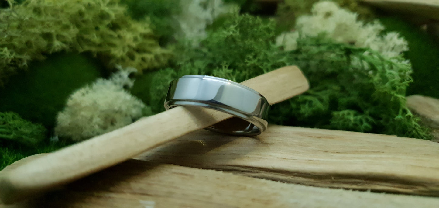 Bannock Burn Stainless Steel Polished Ring image 3
