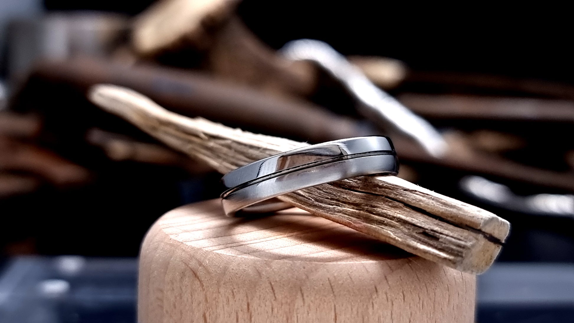 Ness Half and Half Stainless Steel Ring image 4