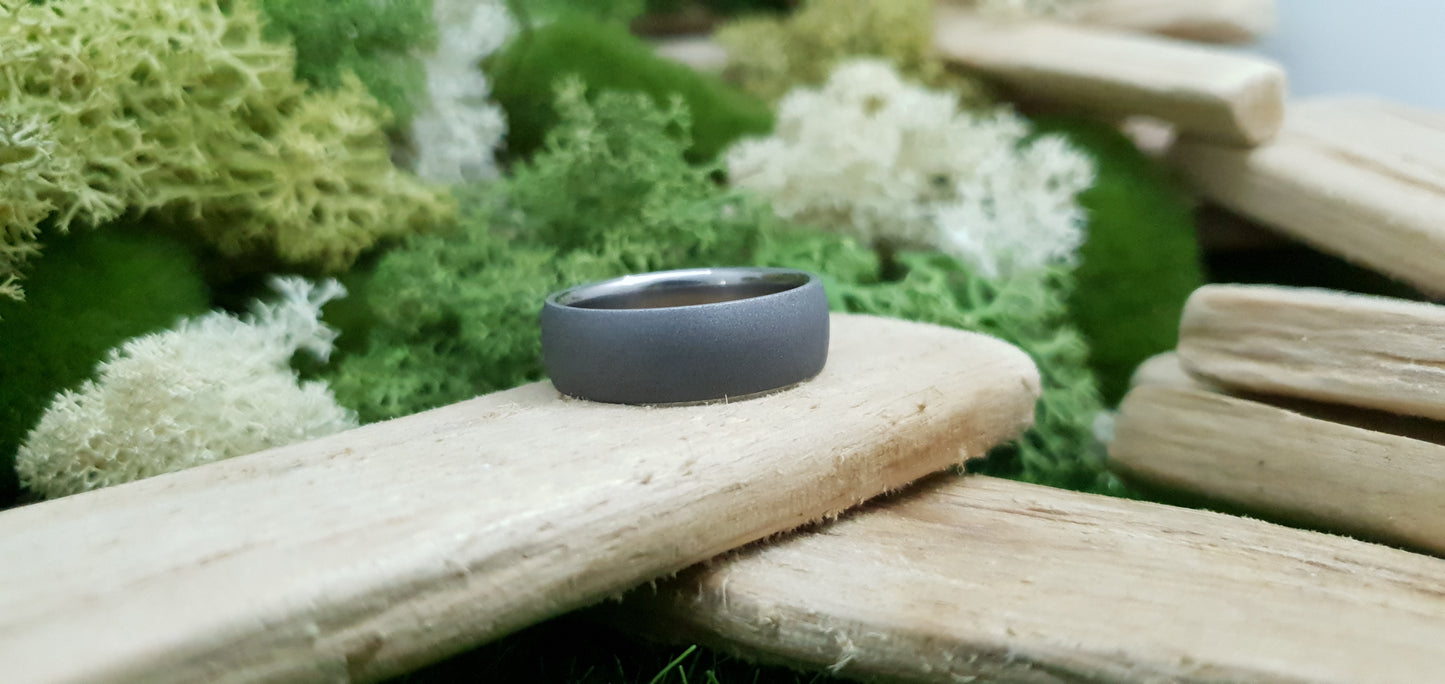 Titanium Blasted Court Shape Ring image 7
