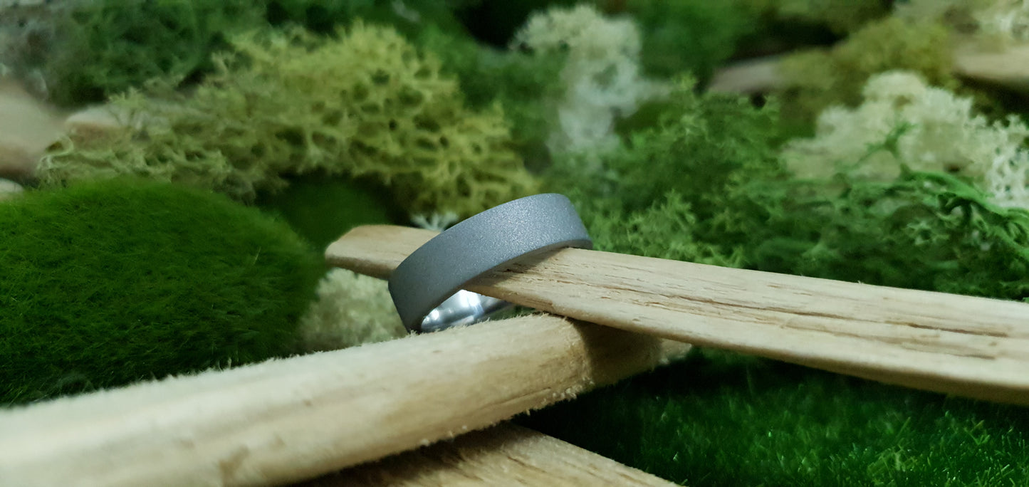Stainless Steel Blasted Finish Flat Ring image 7