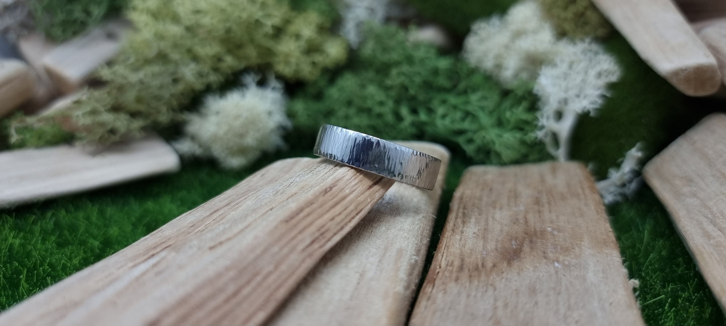 Annat Hammered Stainless Steel Ring image 6