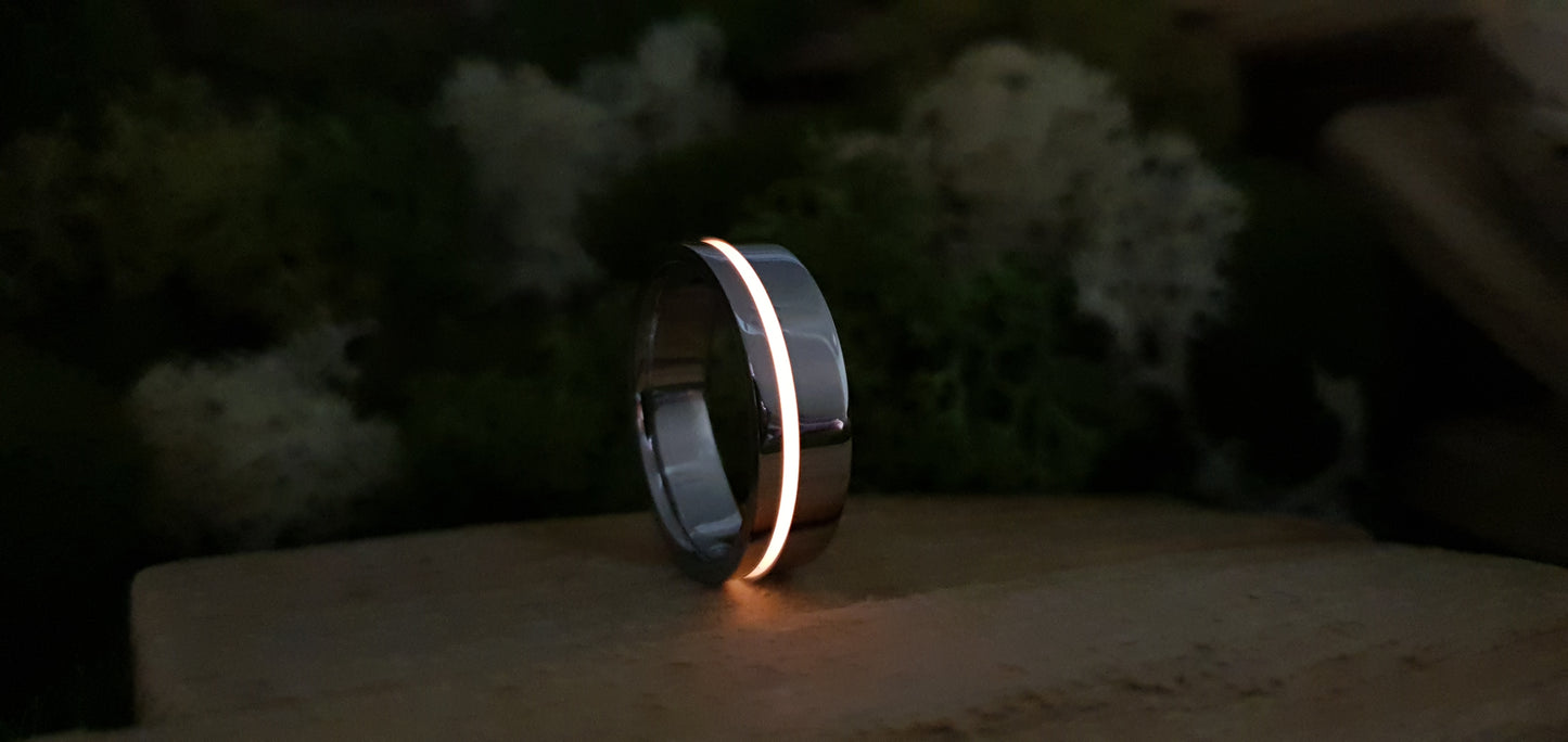 Lumo in Sunset UV Glow Stainless Steel Ring image 6
