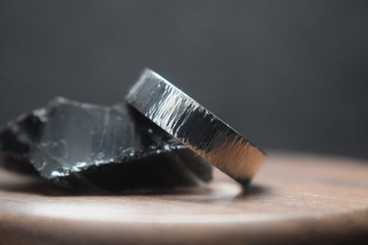 Annat Hammered Stainless Steel Ring