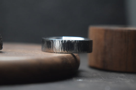 Annat Hammered Stainless Steel Ring