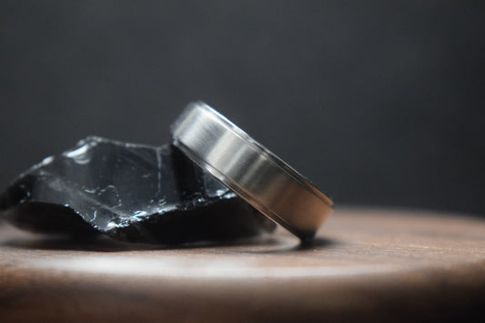 Bannock Burn Stainless Steel Satin Ring