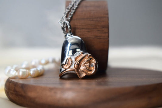 Self-Fill Rose Gold Memorial Necklace