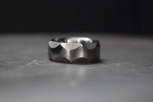 Engineer’s Facetted Ring - Stainless Steel or Titanium