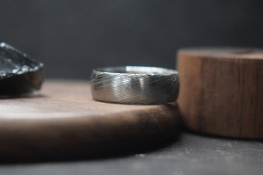 Bervie Damascus Steel Court Shape Ring