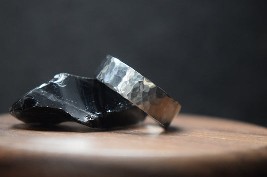 Deveron Hammered Stainless Steel Ring