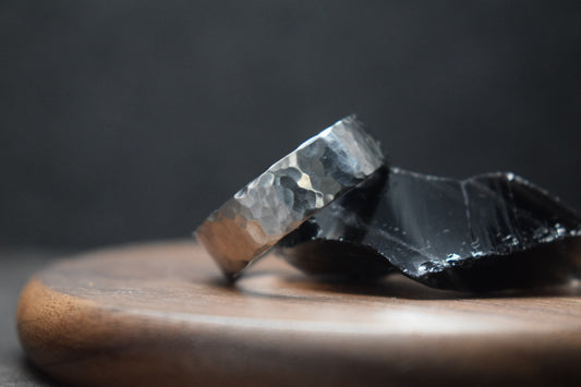 Deveron Hammered Stainless Steel Ring
