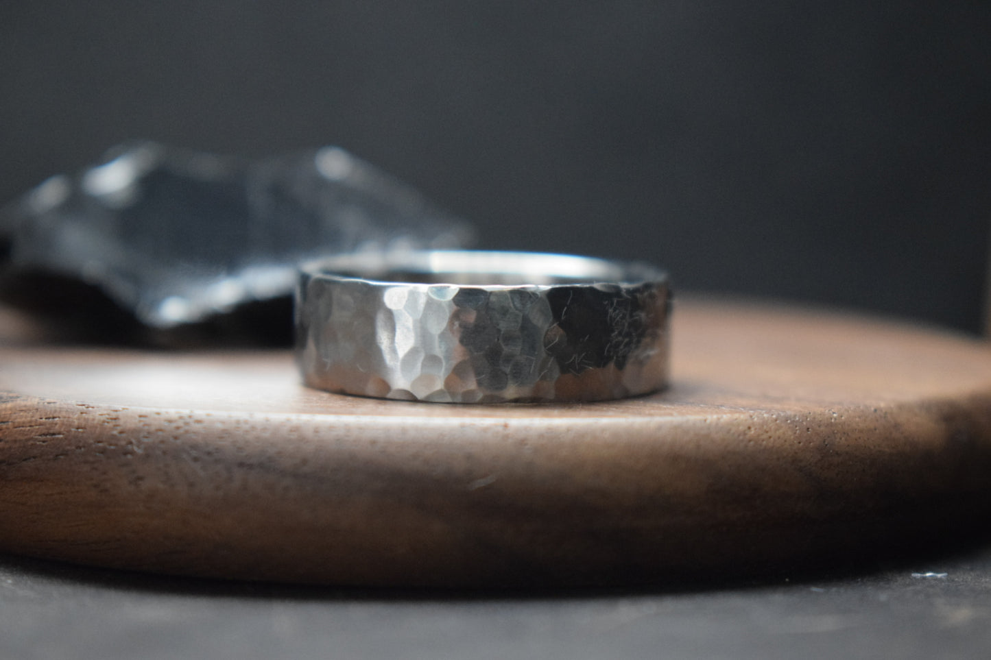Deveron Hammered Stainless Steel Ring