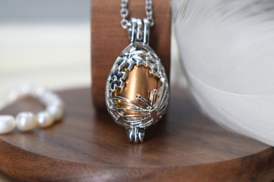 Self-Fill Memorial Necklace with Golden Capsule