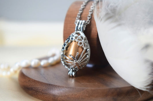 Self-Fill Memorial Necklace with Golden Capsule