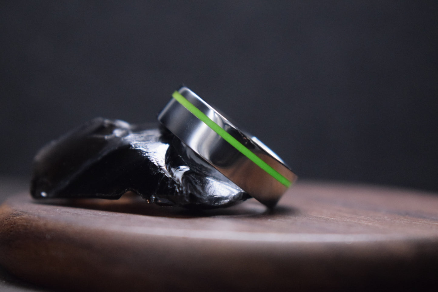 Lumo in Zing UV Glow Stainless Steel Ring
