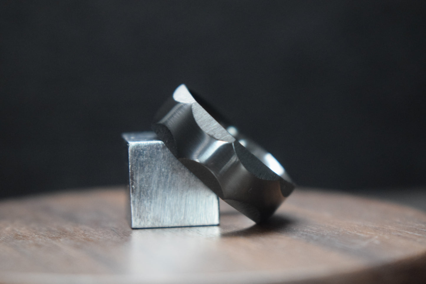 Engineer’s Facetted Ring - Black Zirconium