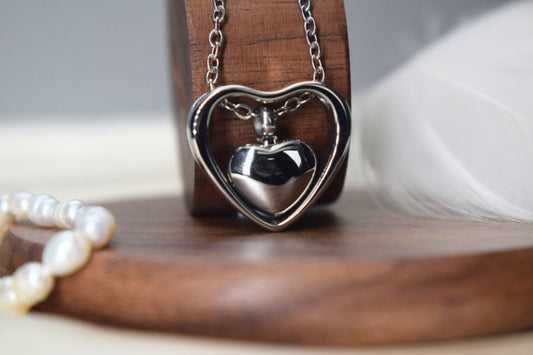 Self-Fill Two Hearts Memorial Necklace