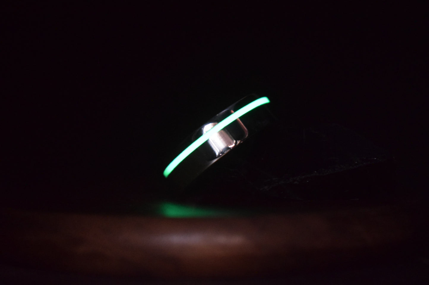 Lumo in Lime UV Glow Stainless Steel Ring