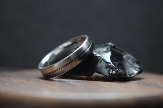 Ness Half and Half Titanium Ring