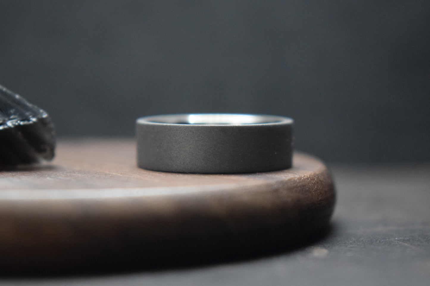 Stainless Steel Blasted Finish Flat Ring