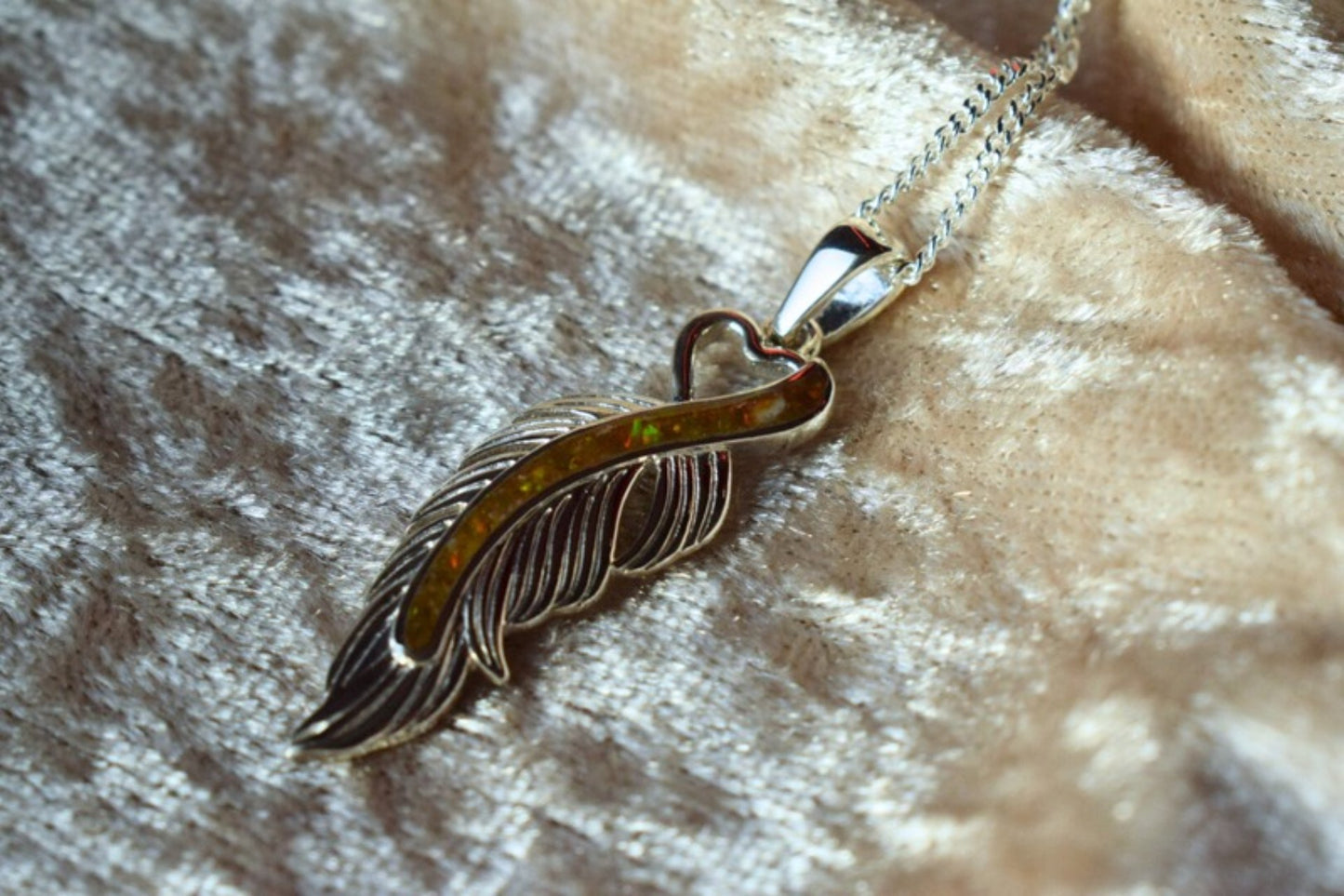925 silver angel wing memorial necklace with discreet ashes compartment