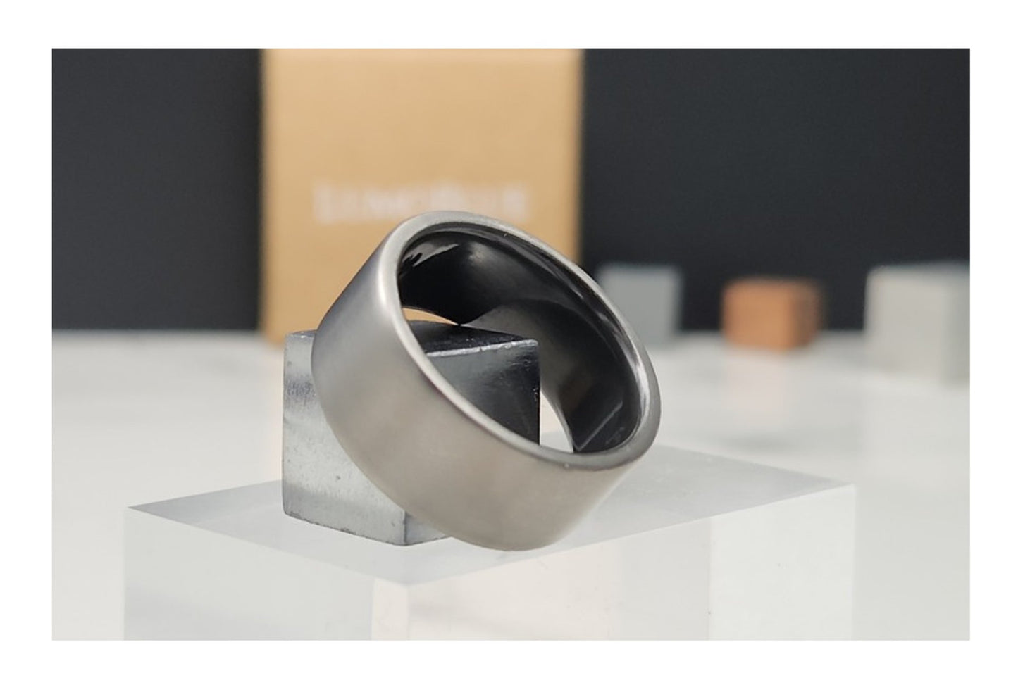 Titanium Ring with Black Zirconium Liner
