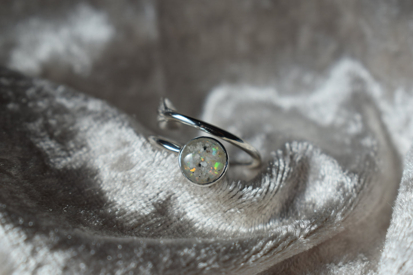 Memorial Silver Feather Ring