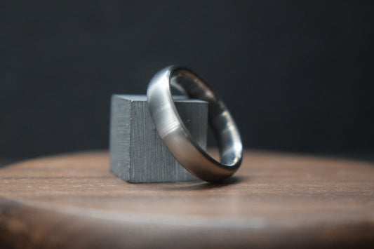 Titanium Satin Finish Court Shape Ring