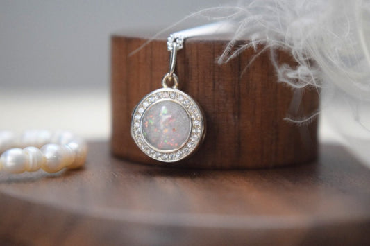 Silver Circle Memorial Necklace Locket