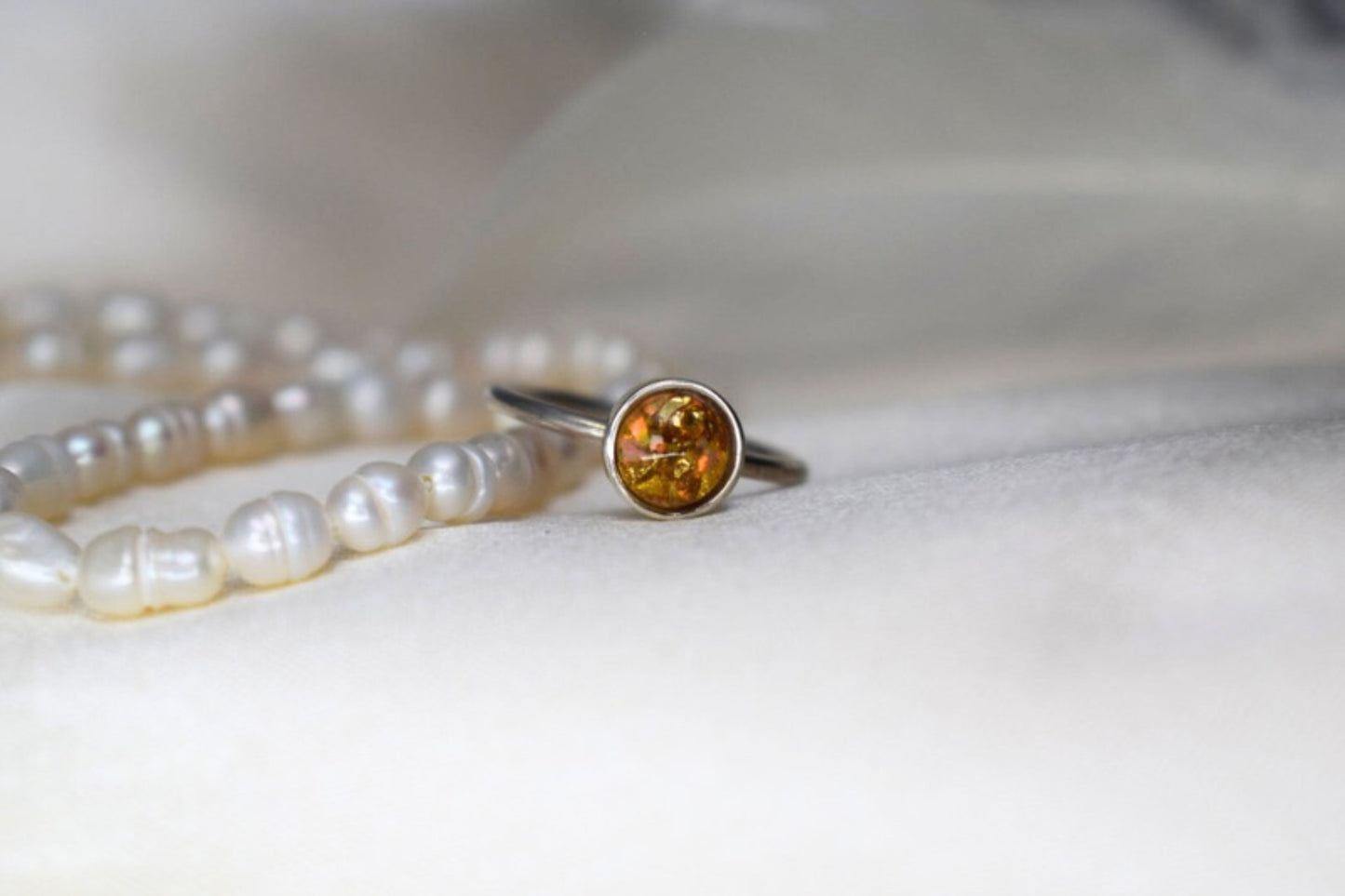 Memorial Silver Round Ring