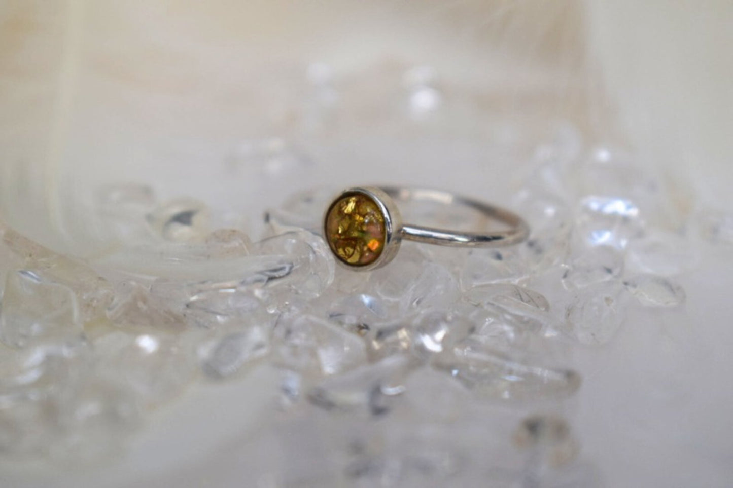 Memorial Silver Round Ring