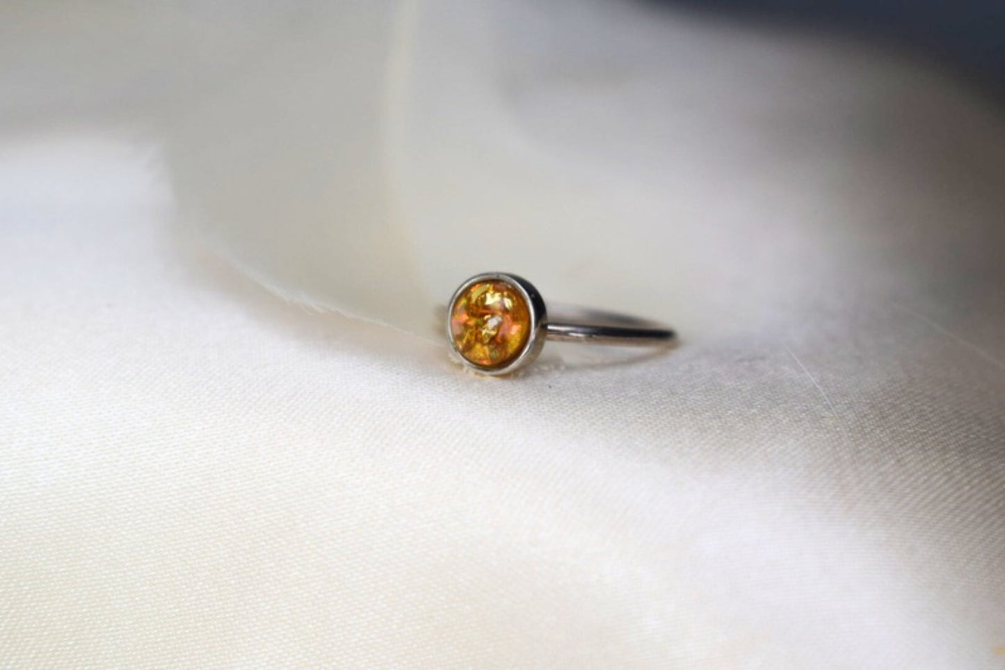 Memorial Silver Round Ring